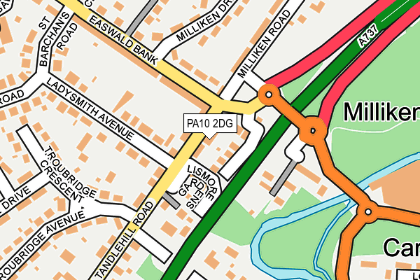 PA10 2DG map - OS OpenMap – Local (Ordnance Survey)