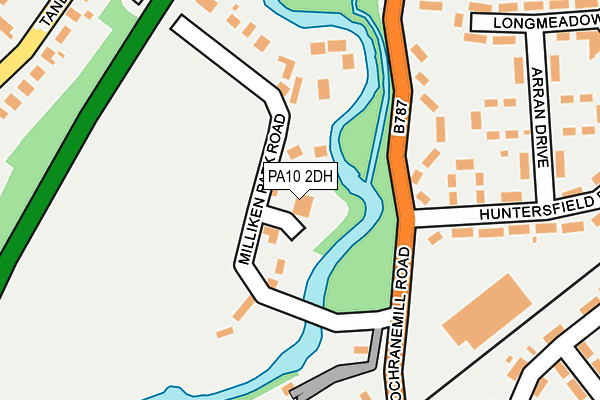 PA10 2DH map - OS OpenMap – Local (Ordnance Survey)