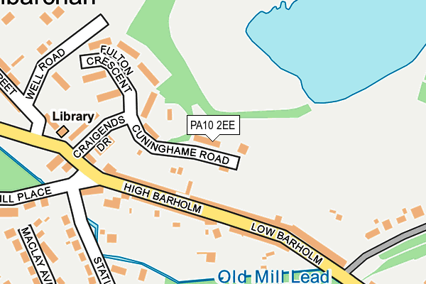 PA10 2EE map - OS OpenMap – Local (Ordnance Survey)