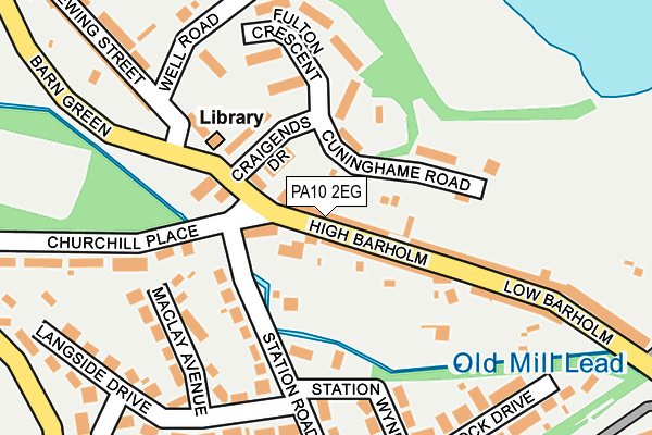 PA10 2EG map - OS OpenMap – Local (Ordnance Survey)