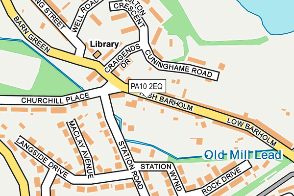 PA10 2EQ map - OS OpenMap – Local (Ordnance Survey)