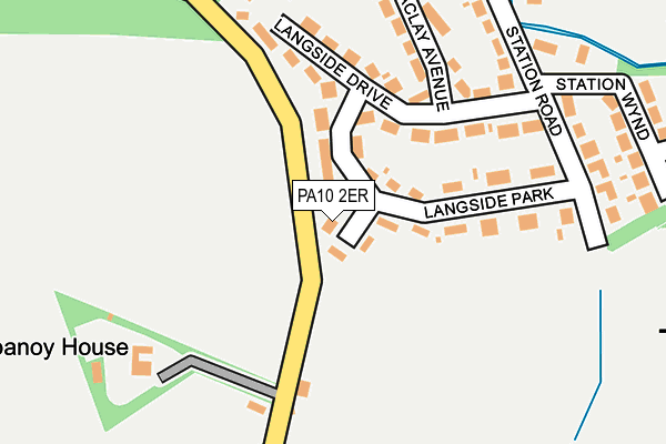 PA10 2ER map - OS OpenMap – Local (Ordnance Survey)