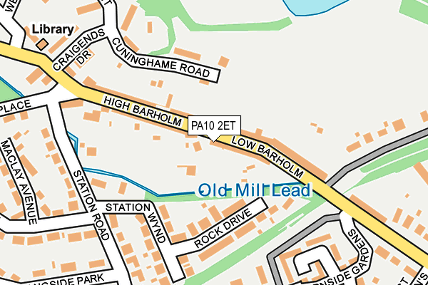 PA10 2ET map - OS OpenMap – Local (Ordnance Survey)