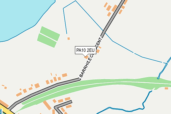 PA10 2EU map - OS OpenMap – Local (Ordnance Survey)