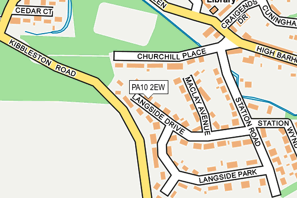PA10 2EW map - OS OpenMap – Local (Ordnance Survey)