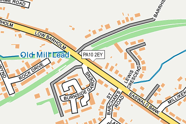 PA10 2EY map - OS OpenMap – Local (Ordnance Survey)