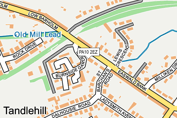 PA10 2EZ map - OS OpenMap – Local (Ordnance Survey)
