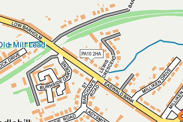 PA10 2HA map - OS OpenMap – Local (Ordnance Survey)