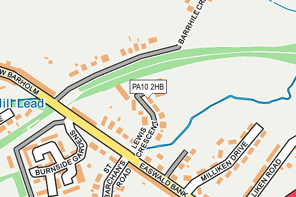 PA10 2HB map - OS OpenMap – Local (Ordnance Survey)