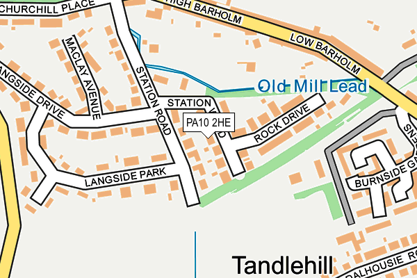 PA10 2HE map - OS OpenMap – Local (Ordnance Survey)