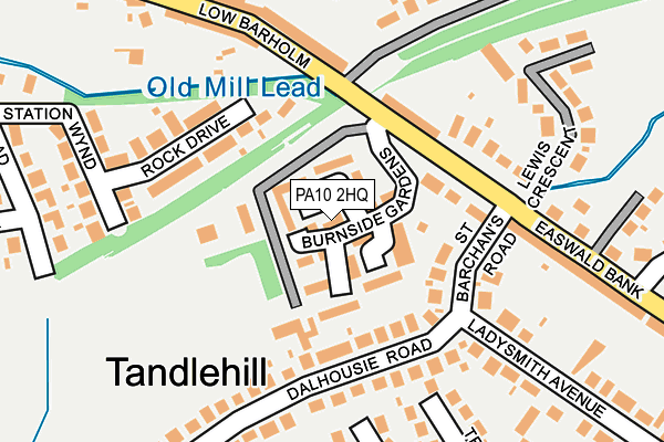 PA10 2HQ map - OS OpenMap – Local (Ordnance Survey)