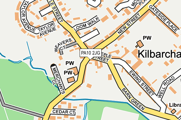 PA10 2JG map - OS OpenMap – Local (Ordnance Survey)