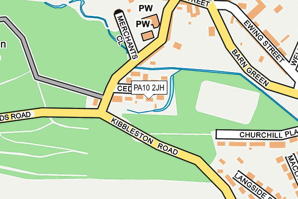 PA10 2JH map - OS OpenMap – Local (Ordnance Survey)
