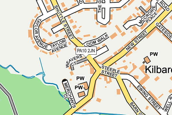 PA10 2JN map - OS OpenMap – Local (Ordnance Survey)
