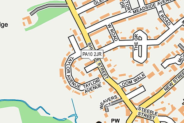 PA10 2JR map - OS OpenMap – Local (Ordnance Survey)