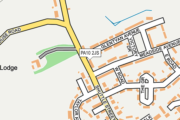PA10 2JS map - OS OpenMap – Local (Ordnance Survey)