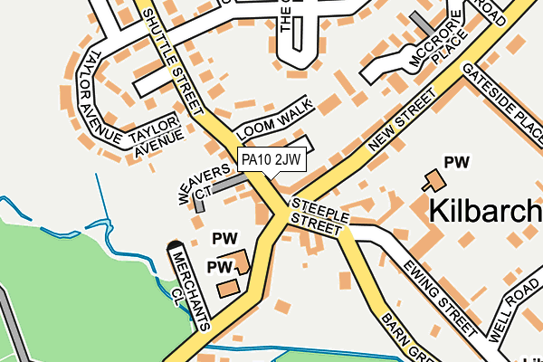 PA10 2JW map - OS OpenMap – Local (Ordnance Survey)