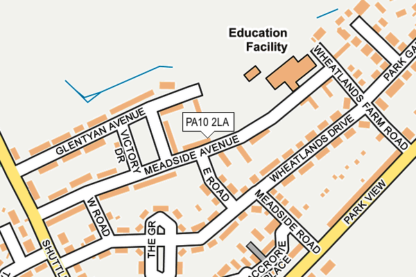PA10 2LA map - OS OpenMap – Local (Ordnance Survey)