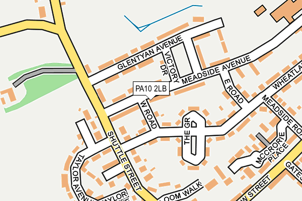 PA10 2LB map - OS OpenMap – Local (Ordnance Survey)