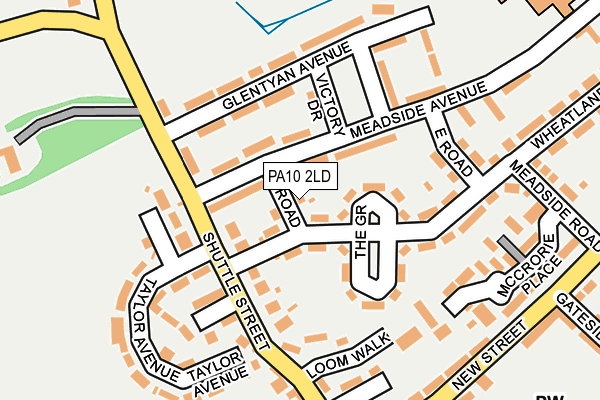 PA10 2LD map - OS OpenMap – Local (Ordnance Survey)