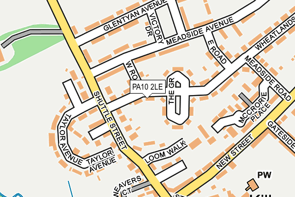 PA10 2LE map - OS OpenMap – Local (Ordnance Survey)