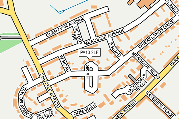 PA10 2LF map - OS OpenMap – Local (Ordnance Survey)
