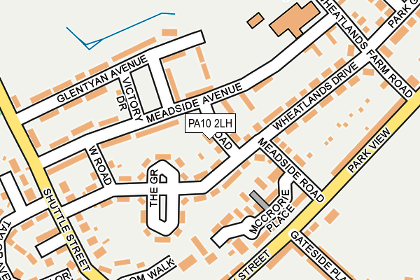 PA10 2LH map - OS OpenMap – Local (Ordnance Survey)