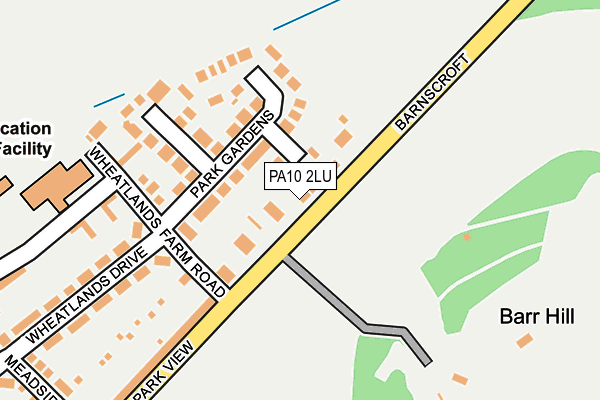 PA10 2LU map - OS OpenMap – Local (Ordnance Survey)