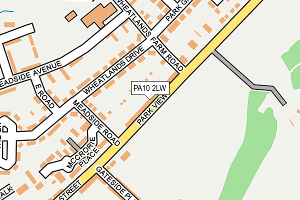 PA10 2LW map - OS OpenMap – Local (Ordnance Survey)