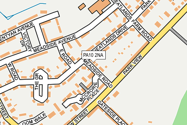 PA10 2NA map - OS OpenMap – Local (Ordnance Survey)