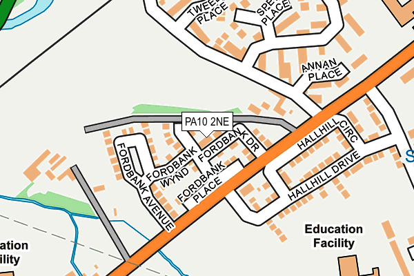 PA10 2NE map - OS OpenMap – Local (Ordnance Survey)