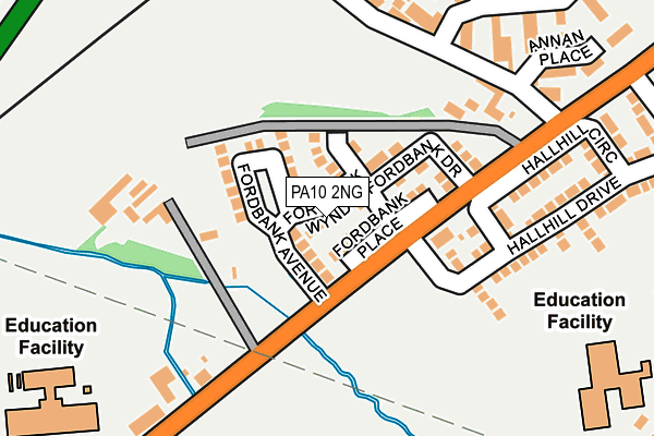 PA10 2NG map - OS OpenMap – Local (Ordnance Survey)