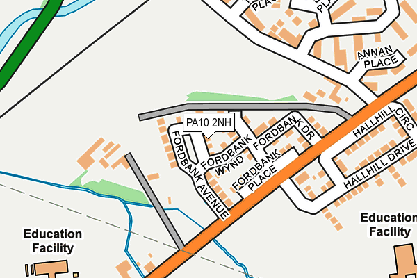 PA10 2NH map - OS OpenMap – Local (Ordnance Survey)