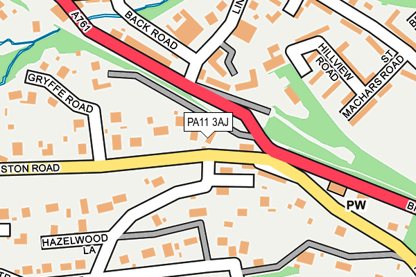 PA11 3AJ map - OS OpenMap – Local (Ordnance Survey)
