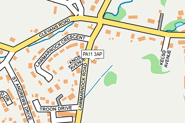 PA11 3AP map - OS OpenMap – Local (Ordnance Survey)