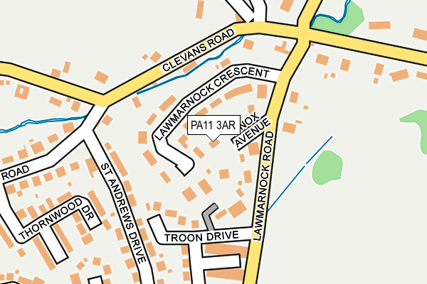 PA11 3AR map - OS OpenMap – Local (Ordnance Survey)