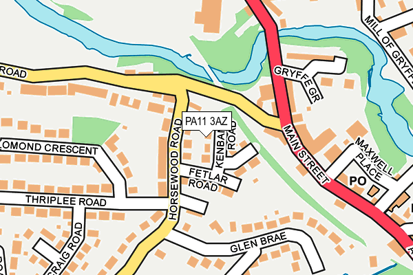 PA11 3AZ map - OS OpenMap – Local (Ordnance Survey)