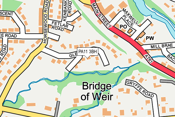 PA11 3BH map - OS OpenMap – Local (Ordnance Survey)