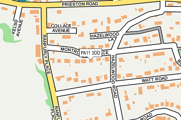 PA11 3DD map - OS OpenMap – Local (Ordnance Survey)