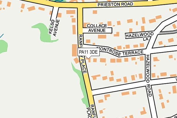 PA11 3DE map - OS OpenMap – Local (Ordnance Survey)