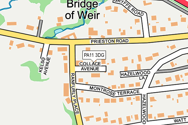 PA11 3DG map - OS OpenMap – Local (Ordnance Survey)
