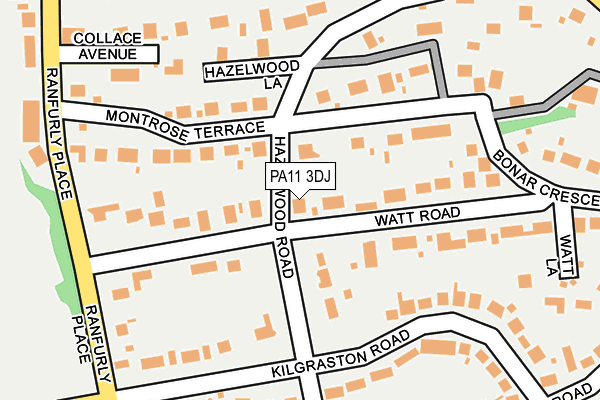 PA11 3DJ map - OS OpenMap – Local (Ordnance Survey)