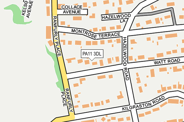 PA11 3DL map - OS OpenMap – Local (Ordnance Survey)