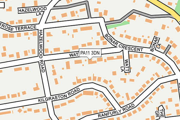 PA11 3DN map - OS OpenMap – Local (Ordnance Survey)