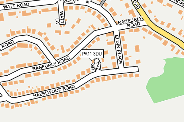 PA11 3DU map - OS OpenMap – Local (Ordnance Survey)