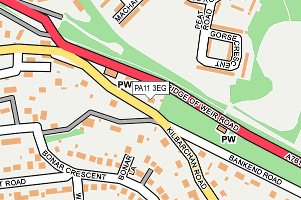 PA11 3EG map - OS OpenMap – Local (Ordnance Survey)