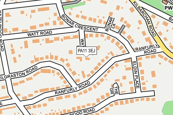 PA11 3EJ map - OS OpenMap – Local (Ordnance Survey)