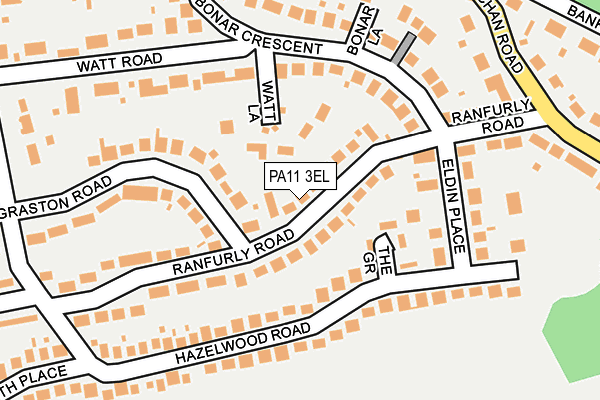 PA11 3EL map - OS OpenMap – Local (Ordnance Survey)