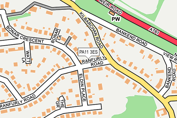 PA11 3ES map - OS OpenMap – Local (Ordnance Survey)