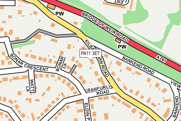 PA11 3ET map - OS OpenMap – Local (Ordnance Survey)